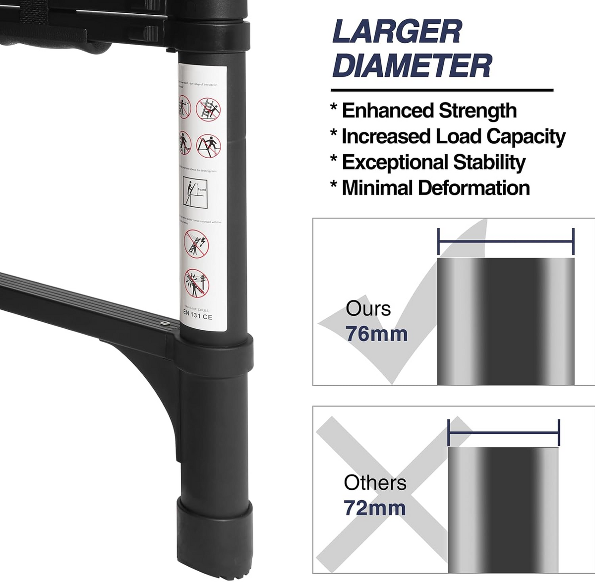 Foldable Aluminum Telescopic Extension Ladder product view 18