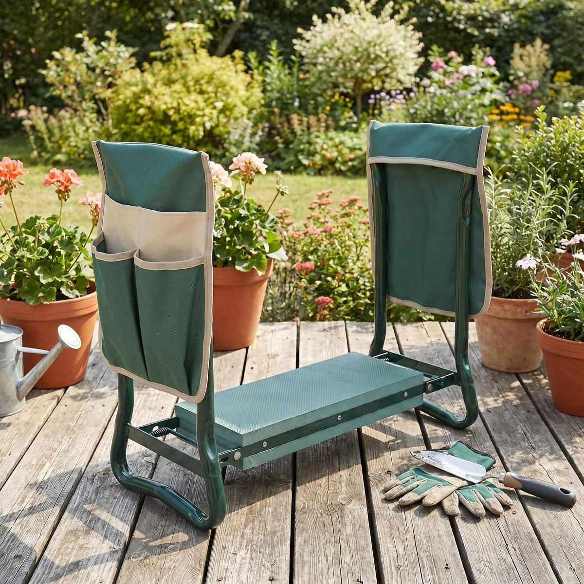 Foldable Garden Kneeler Bench with Tool Storage product view 2