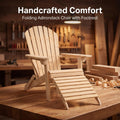 Folding Wooden Adirondack Chair with Footrest product view 1