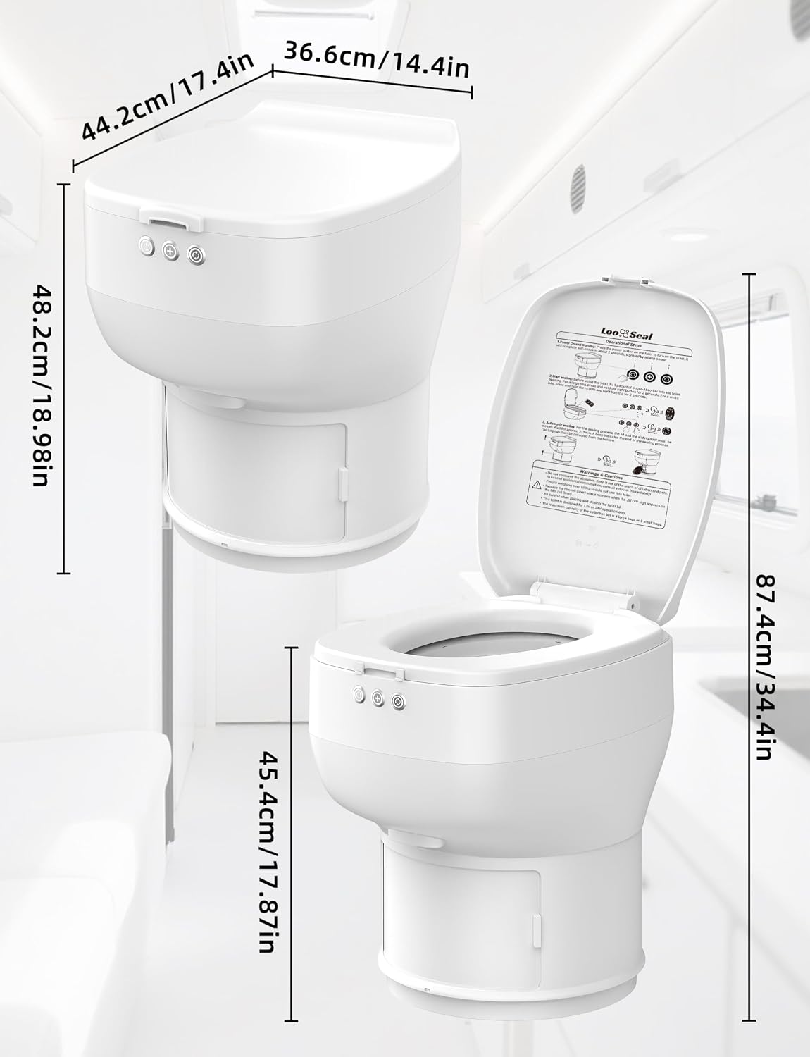 Rechargeable Waterless RV Toilet product view 8