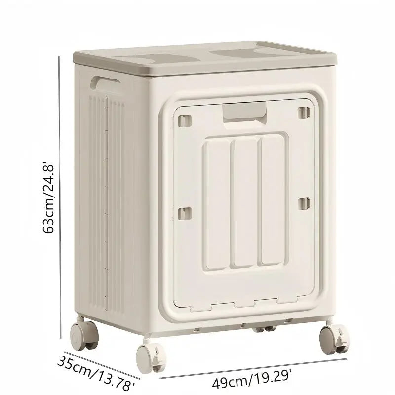 Rolling Laundry Hamper with Lid product view 2