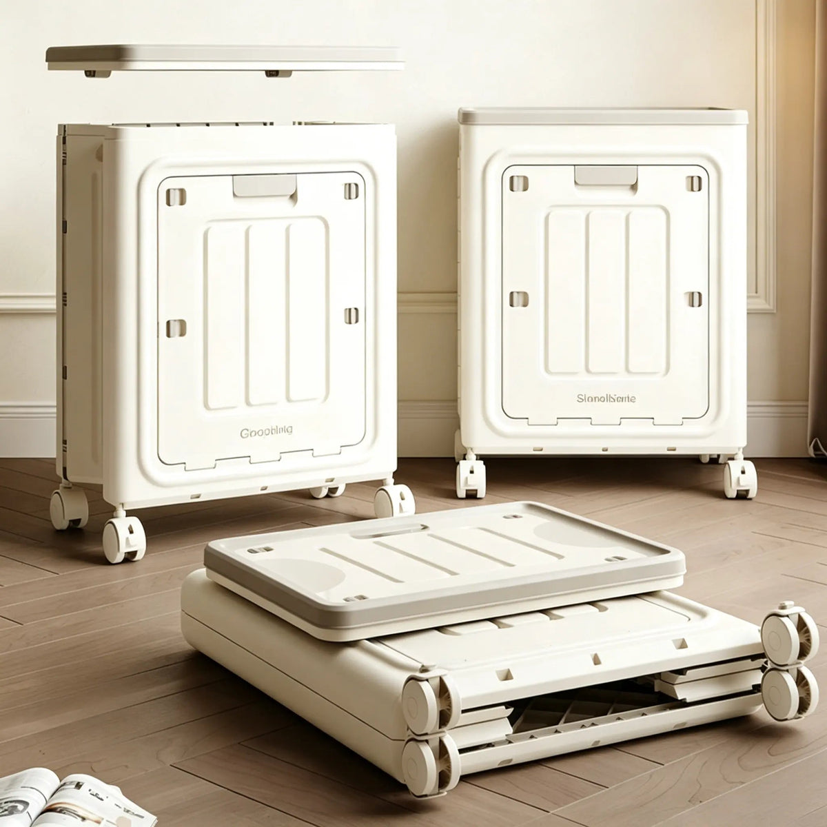 Rolling Laundry Hamper with Lid product view 5