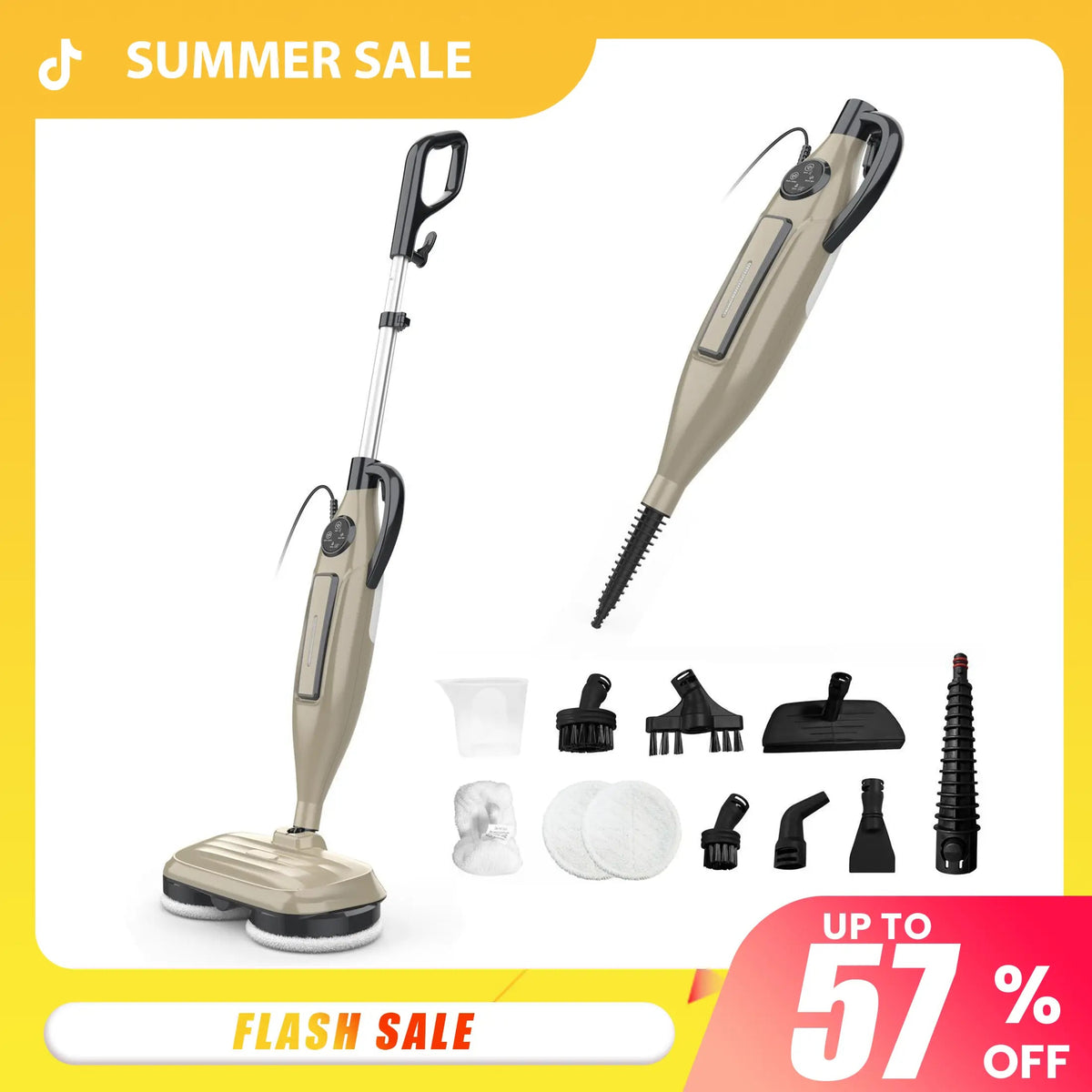 Rotating Steam Mop with Multiple Attachments product view 1