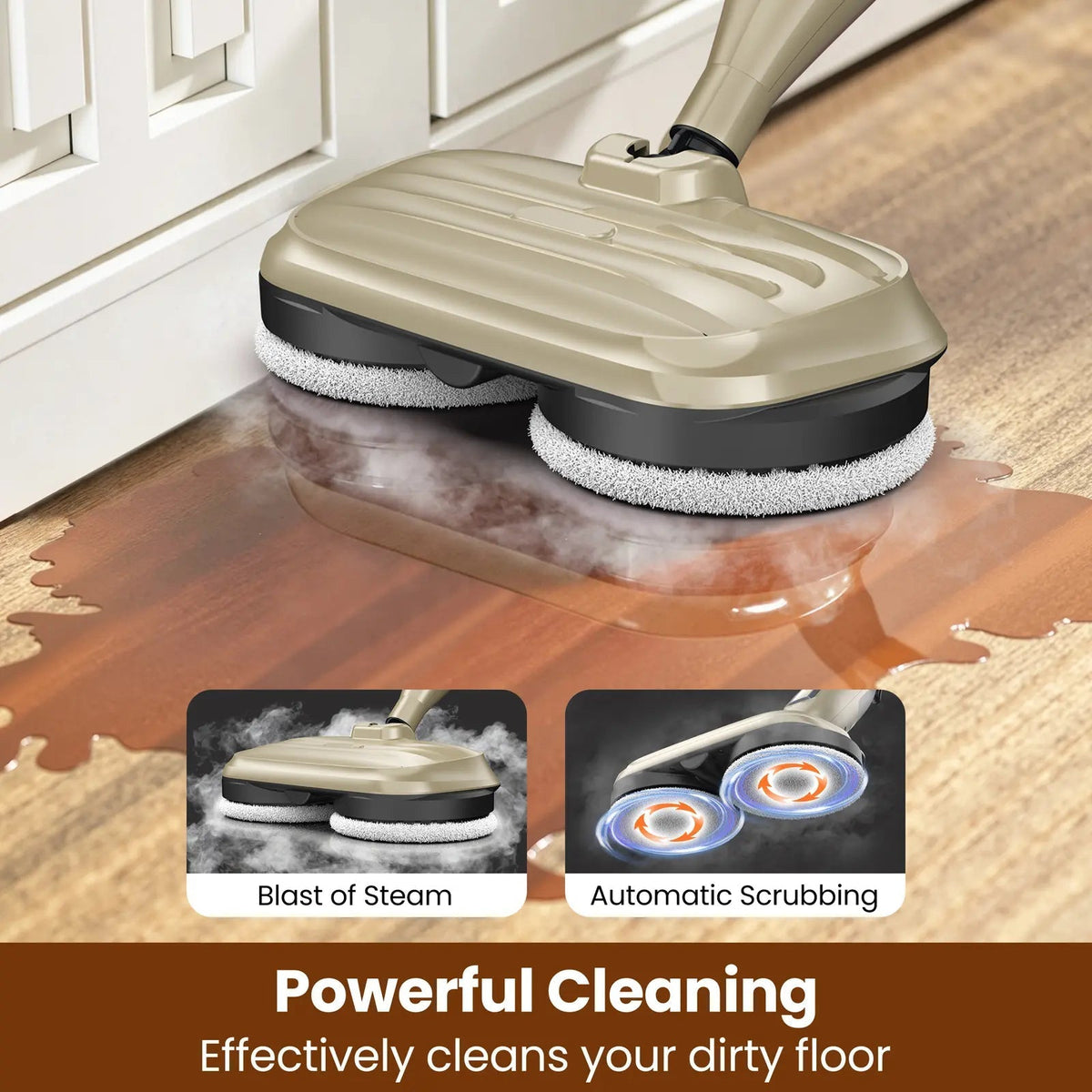 Rotating Steam Mop with Multiple Attachments product view 4