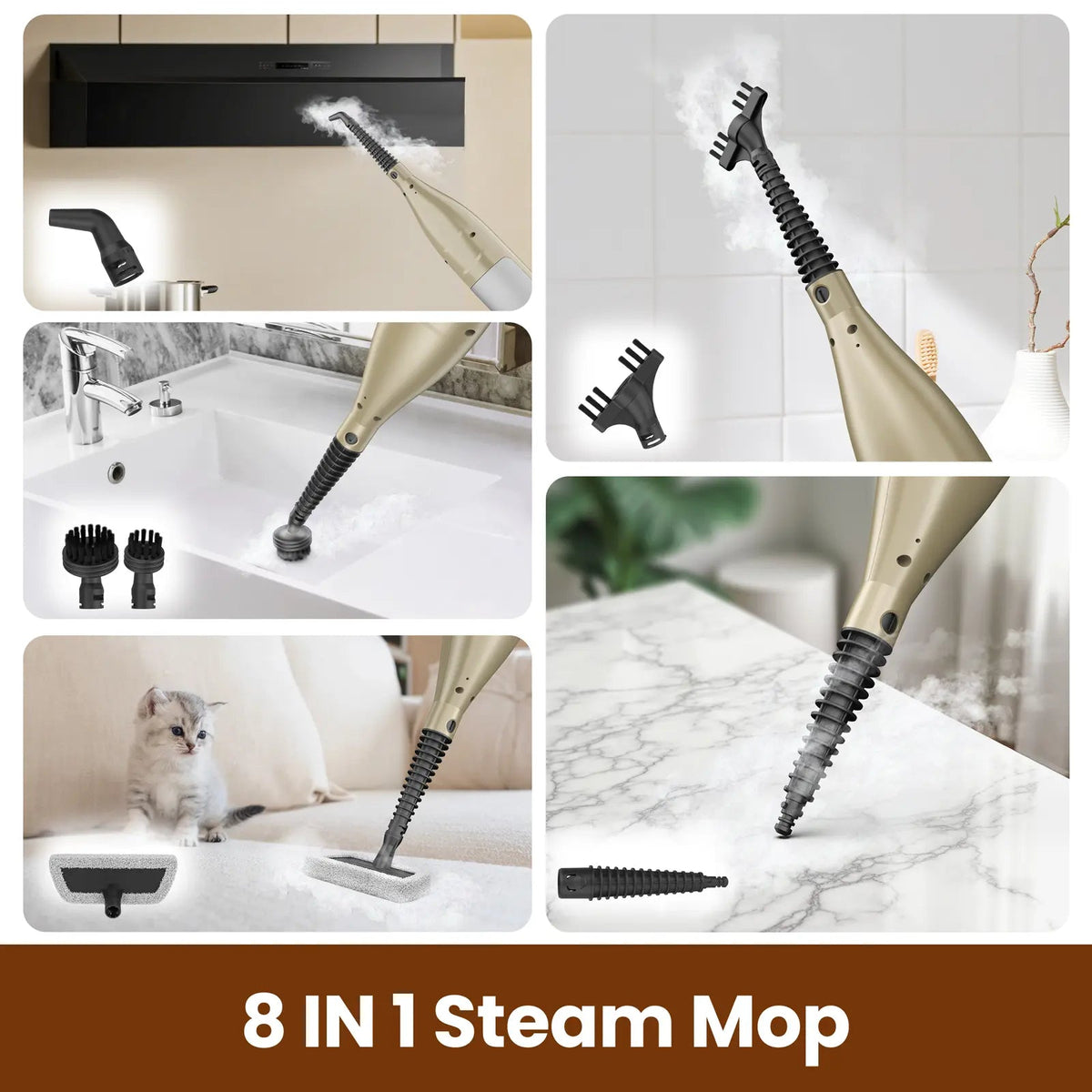 Rotating Steam Mop with Multiple Attachments product view 8